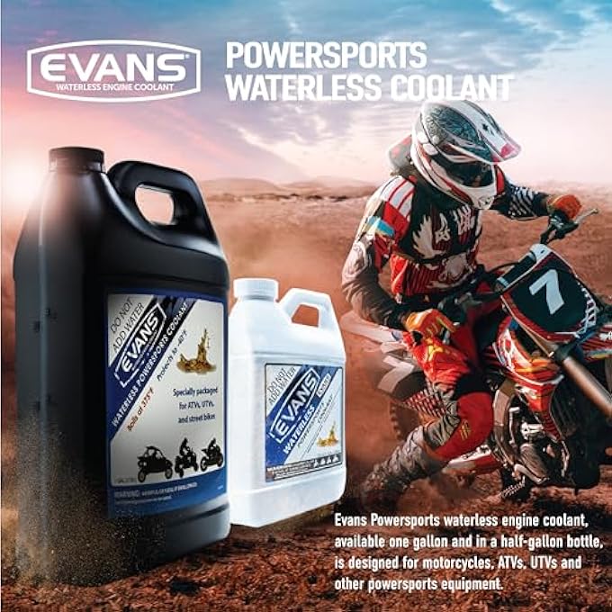 EVANS COOLANT EC72064-2 EC41001 POWERSPORTS WATERLESS COOLANT AND PREP FLUID COMBO PACK, 2 GALLON WITH FUNNEL - Image 2